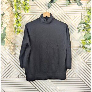 COS Women's 100% Wool Knit Mock Neck Sweater 3/4 Sleeve Size XS/Small READ